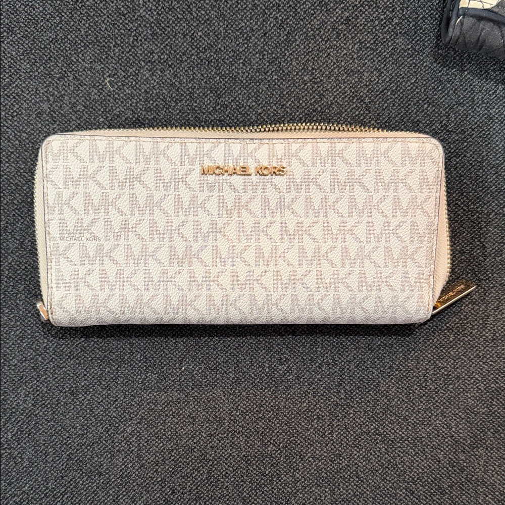 Michael Kors Beige Monogram Wallet